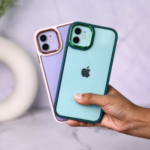 Apple iPhone 13 Acrylic Edge Metallic Transparent Case iPhone 13 June Trading