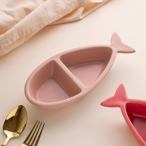 Sectioned Fish Plates Snack Plate June Trading