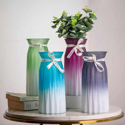 Graceful Frosted Glass Vase Vases June Trading   