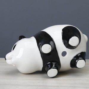 Panda Ceramic Pot For Plants Planters June Trading