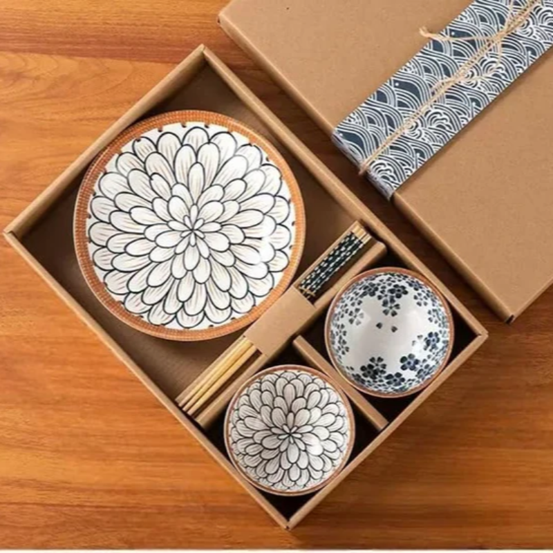 Japanese Style Ceramic Rice Bowl Set