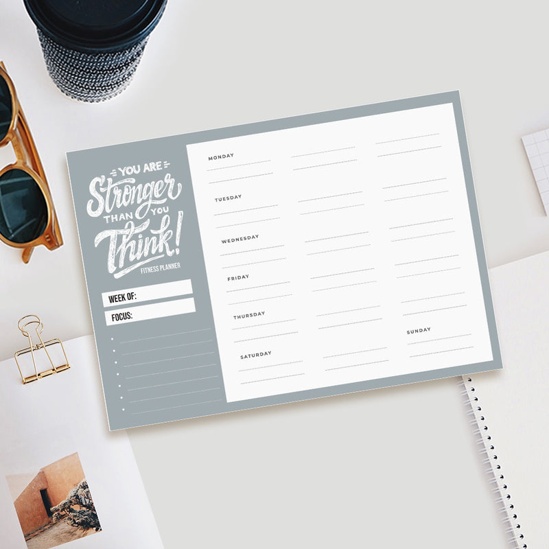 Stronger Than You Think Tear-Away Weekly Planner Planners June Trading