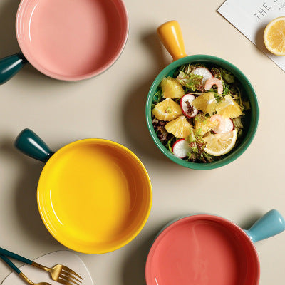 Ceramic Bowl with Handle Serving Bowls June Trading