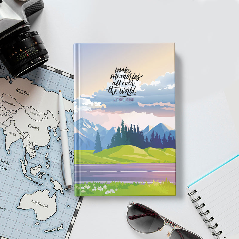 Make Memories All Over the World - Travel Journal for Long Journey (30 Days)