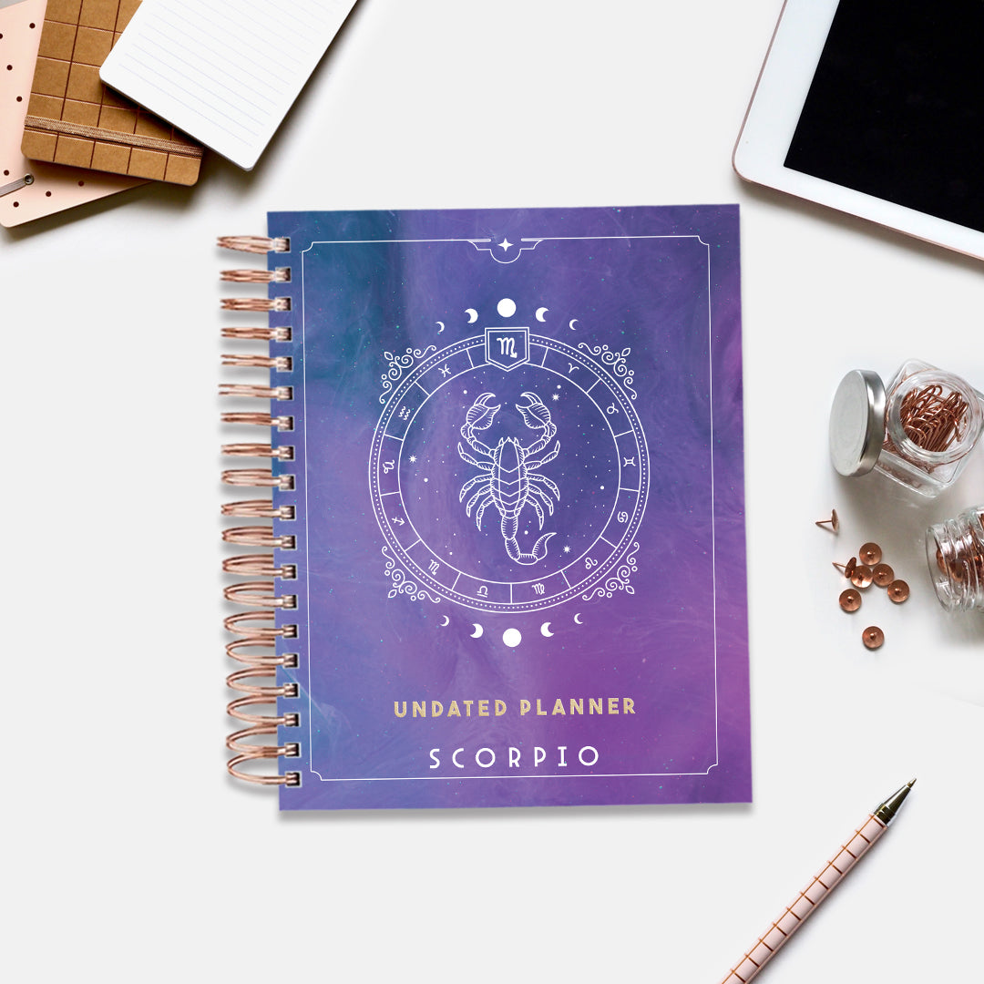 Undated Yearly Planner - Scorpio + Ultimate Sticker Book