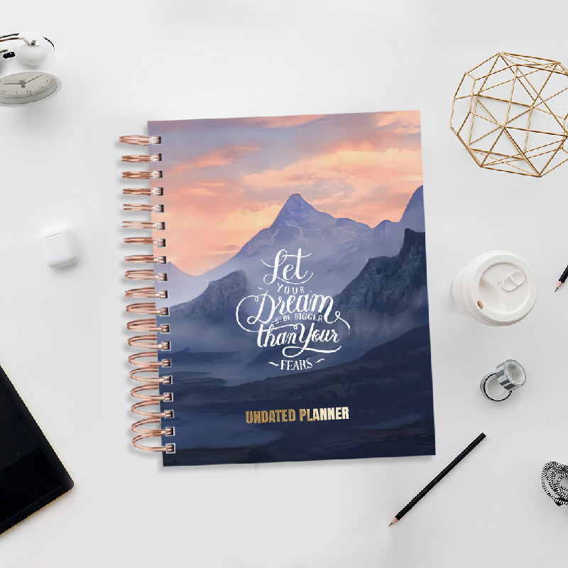Undated Yearly Planner - Let Your Dreams Be Bigger Undated Planners June Trading
