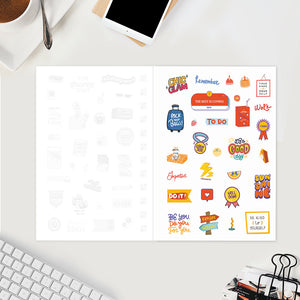 Undated Yearly Planner - Hygge (2023 Collection) + Ultimate Sticker Book Undated Planners June Trading