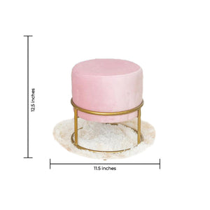 Elegant Suede Ottoman/Pouf Ottoman June Trading