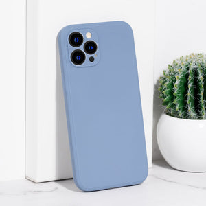 Apple iPhone 12 Pro Max Liquid Silicone Premium Protective Case iPhone 12 Pro Max June Trading Steel Blue