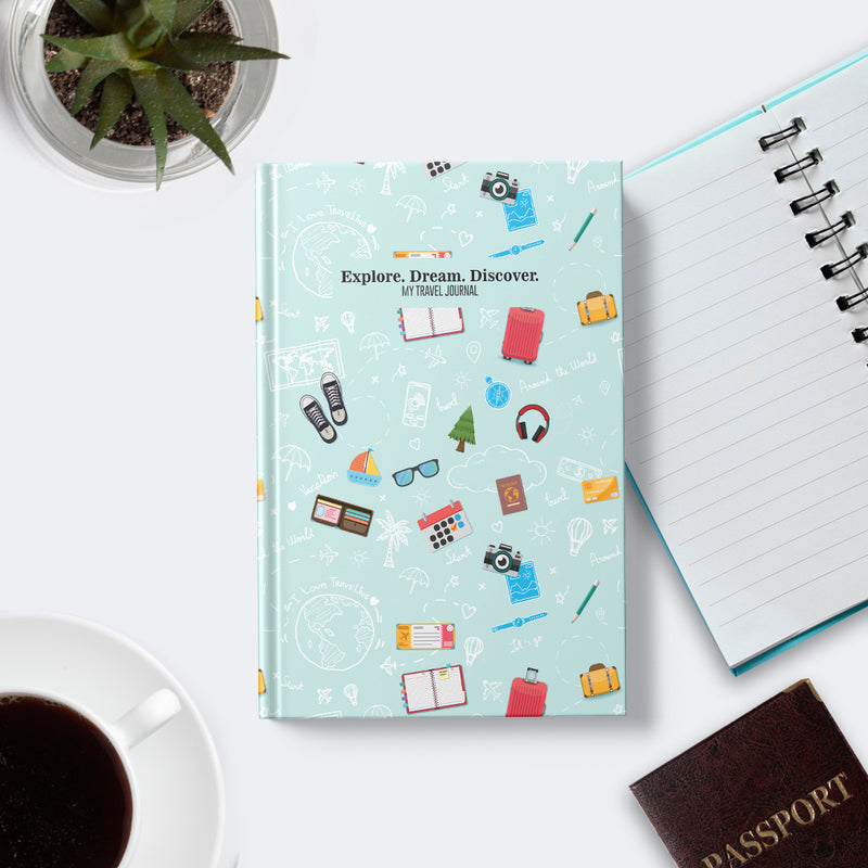 Explore Dream Discover - Travel Journal for Short Journey (15 Days) Travel Journals June Trading