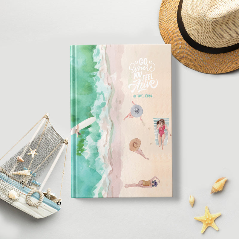 Go Where You Feel Alive - Travel Journal for Short Journey (15 Days) Travel Journals June Trading