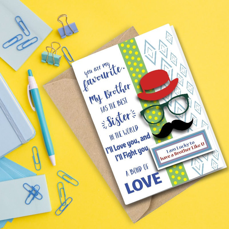 Favourite Brother - Greeting Card Greeting Card June Trading