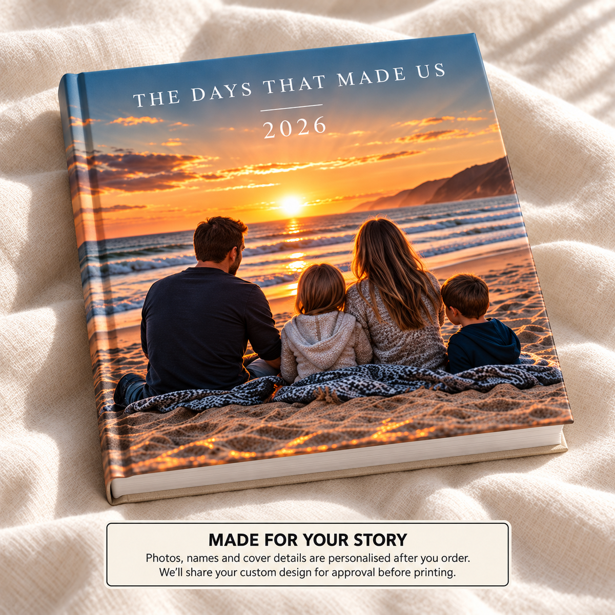 The Days That Made Us — personalised year in review photo book cover