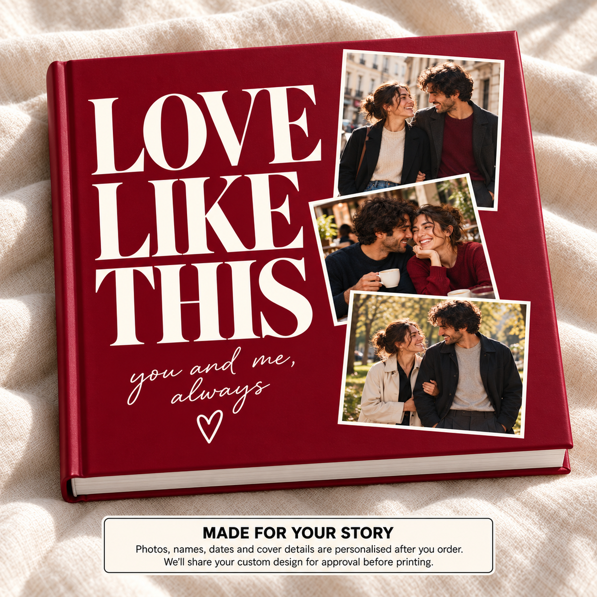 Love Like This — personalised couples & anniversary photo book cover