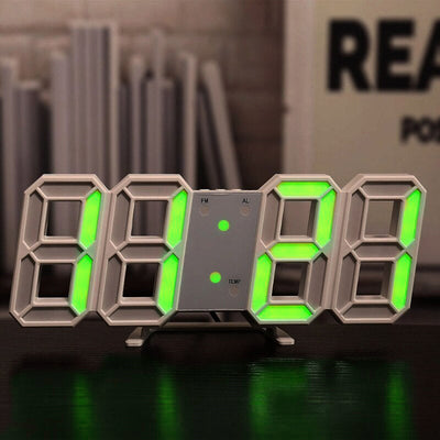 3D White Alarm Clock With Countdown Feature Table Clocks The June Shop   