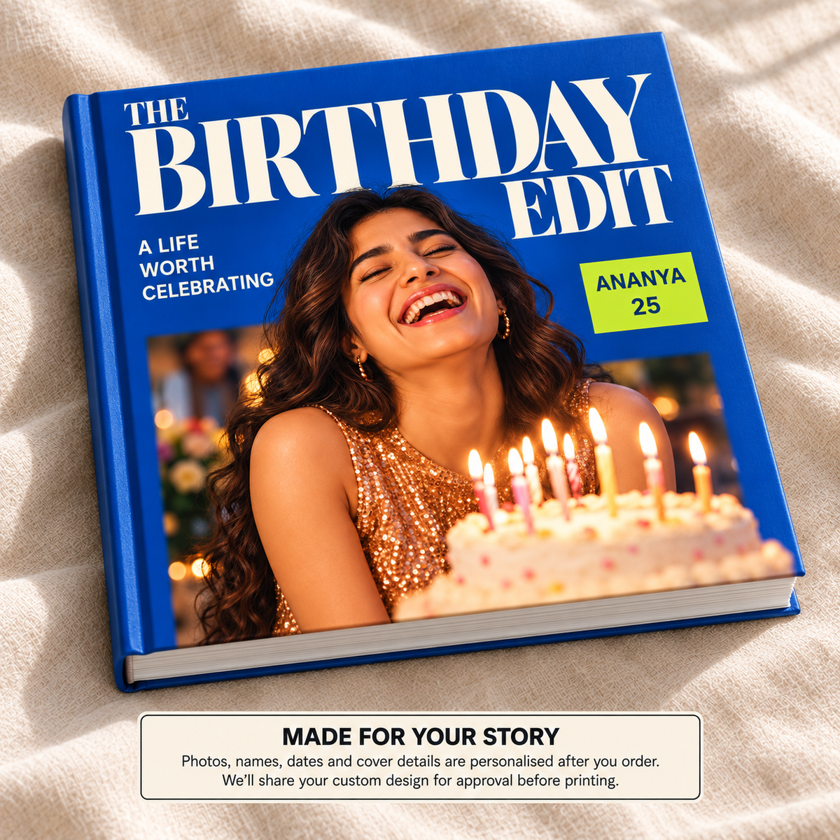 Birthday Edit Ananya — personalised birthday photo book cover