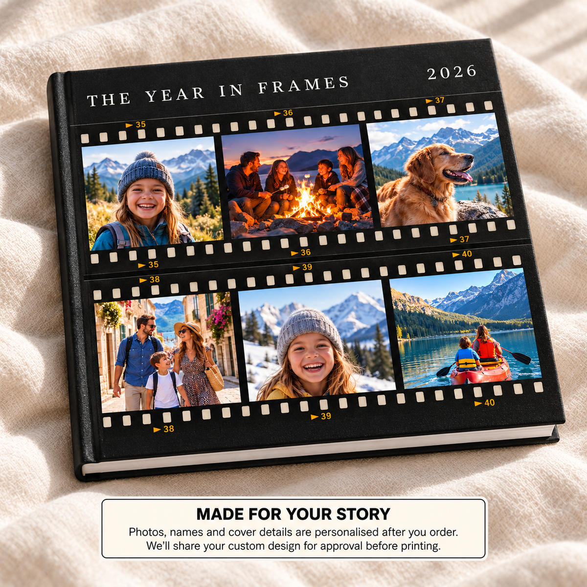 The Year In Frames — personalised year in review photo book cover