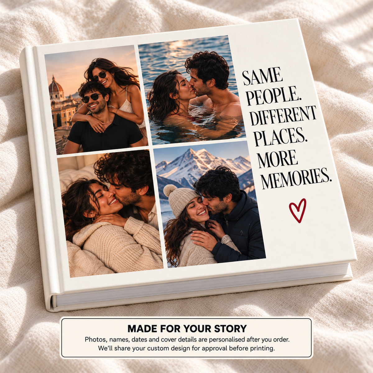 Same People More Memories — personalised couples & anniversary photo book cover