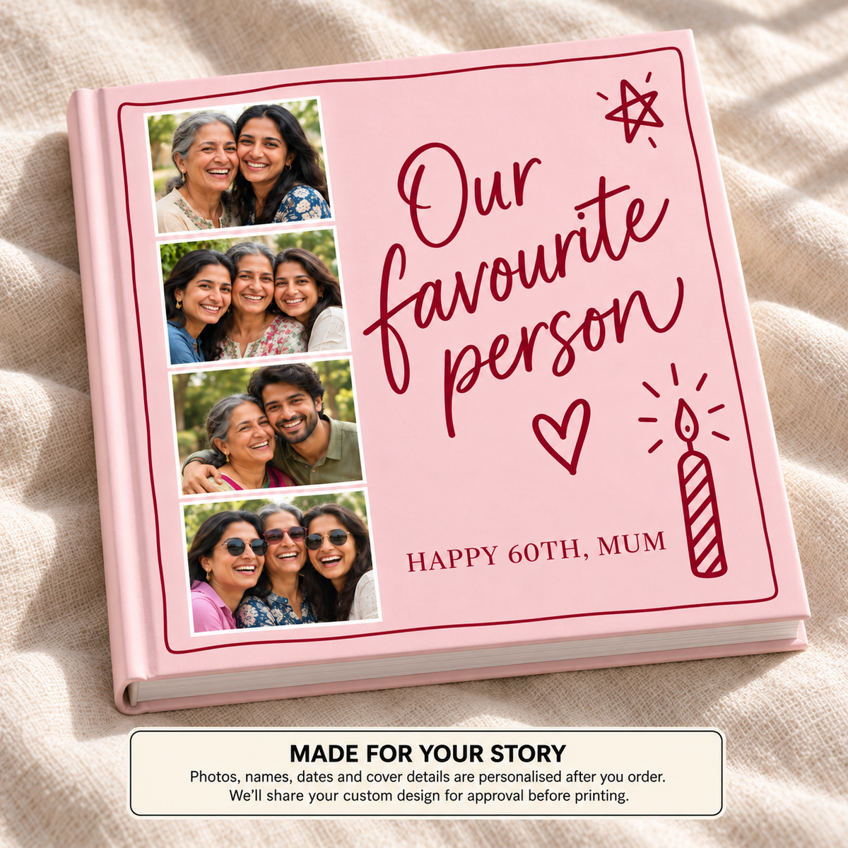 Favourite Person Mum — personalised birthday photo book cover