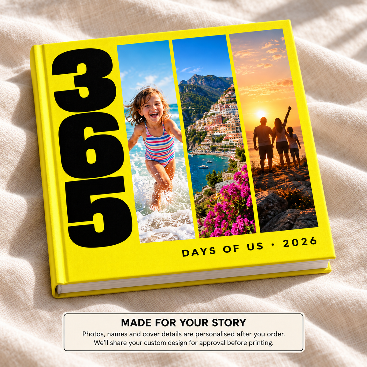 365 Days Of Us — personalised year in review photo book cover