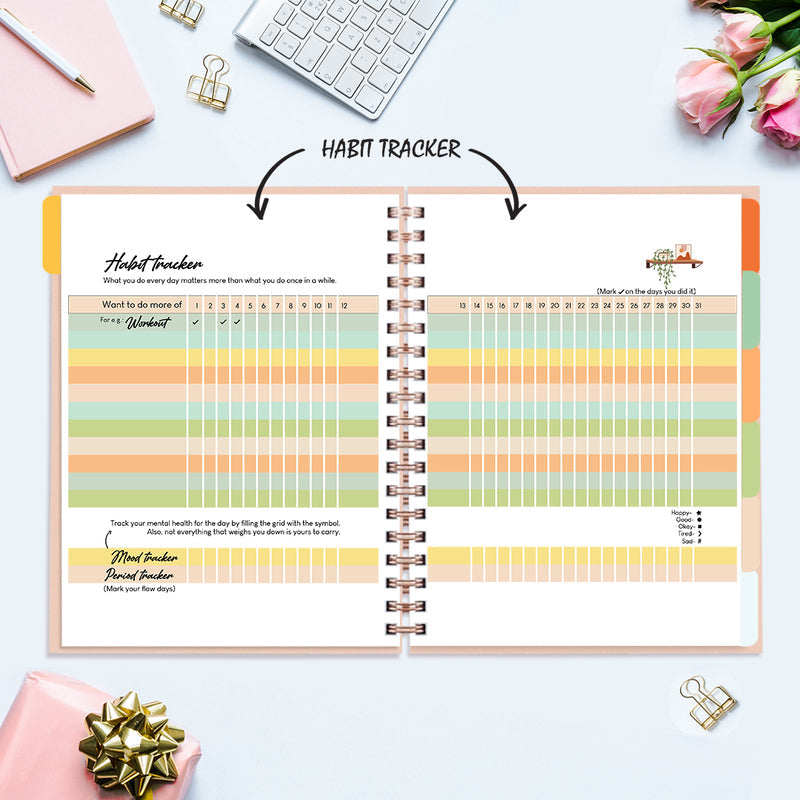 Shine Like The Universe - Undated Yearly Planner Undated Planners June Trading   