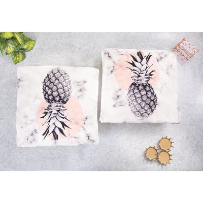 Pineapple Print Cushion Cover (Set of 2) Cushion Cover June Trading   