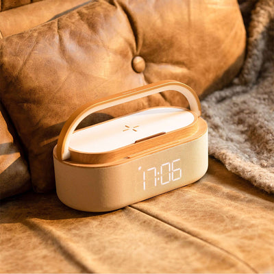 LumoDock Wireless Charging Bluetooth Speaker Smart Clock With Alarm