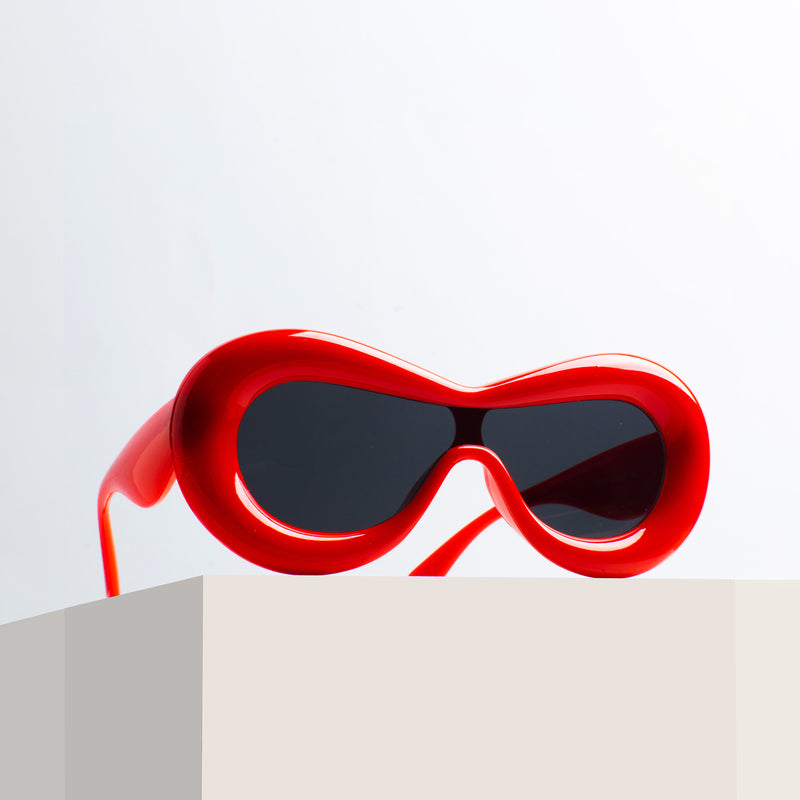 Racer Red Groovy Glare Kids Sunglass