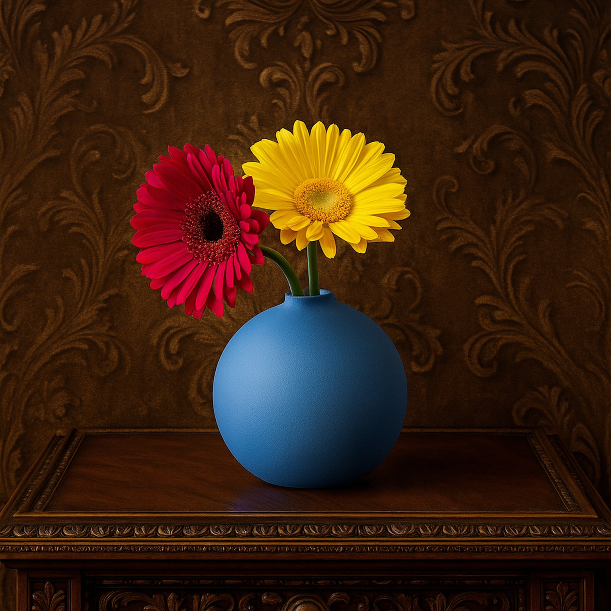 Persian Blue Round Vase