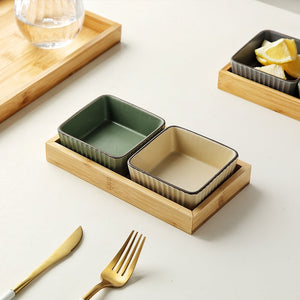 Seraphina Crinkle Square Bowl Serving Bowls The June Shop   