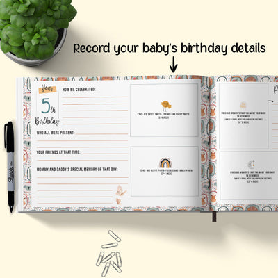 Baby Record Book - Sun, Moon & Stars Baby Record Books June Trading   