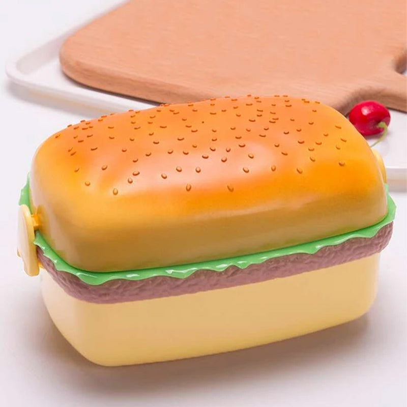Mega Burger 2-Compartment Lunch Box Lunch Boxes June Trading   
