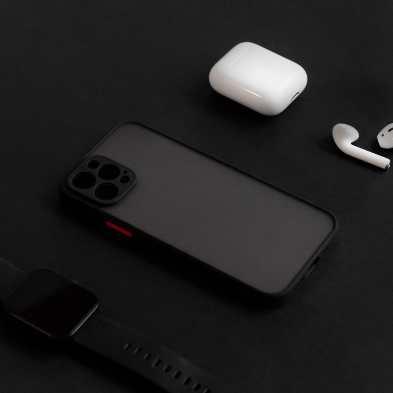 Acrylic Edge With Frosted Back Apple iPhone 12 Pro Cover iPhone 12 Pro June Trading Onyx Black  