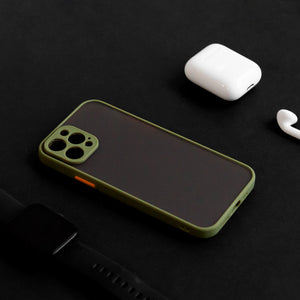 Acrylic Edge With Frosted Back Apple iPhone 12 Pro Cover iPhone 12 Pro June Trading Lime Green  