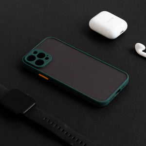 Acrylic Edge With Frosted Back Apple iPhone 12 Pro Cover iPhone 12 Pro June Trading Hunter Green  