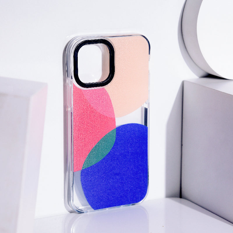 Trendy Colour Patch Anti-Shock Clear iPhone Cover Mobile Phone Cases June Trading iPhone 12 Pro  
