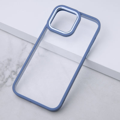 Apple iPhone 13 Acrylic Edge Metallic Transparent Case iPhone 13 June Trading Electric Blue  