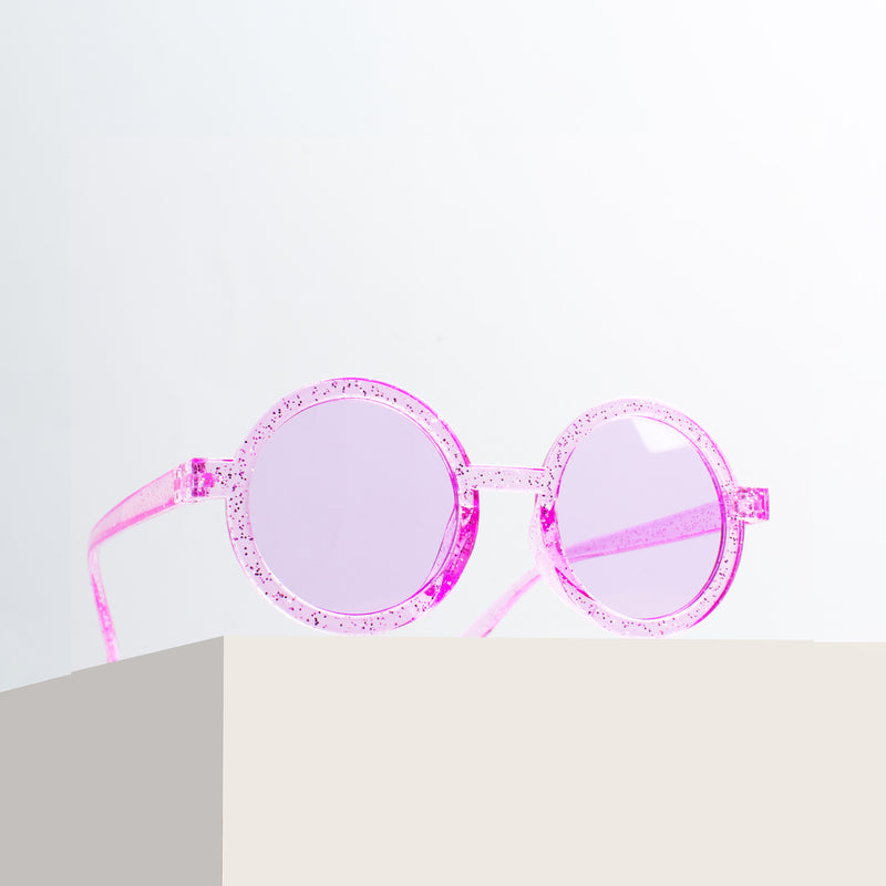 Purple Hue Color Pop Circles Kids' Sunglasses