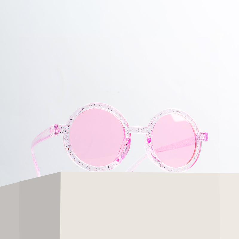 Baby Pink Color Pop Circles Kids' Sunglasses