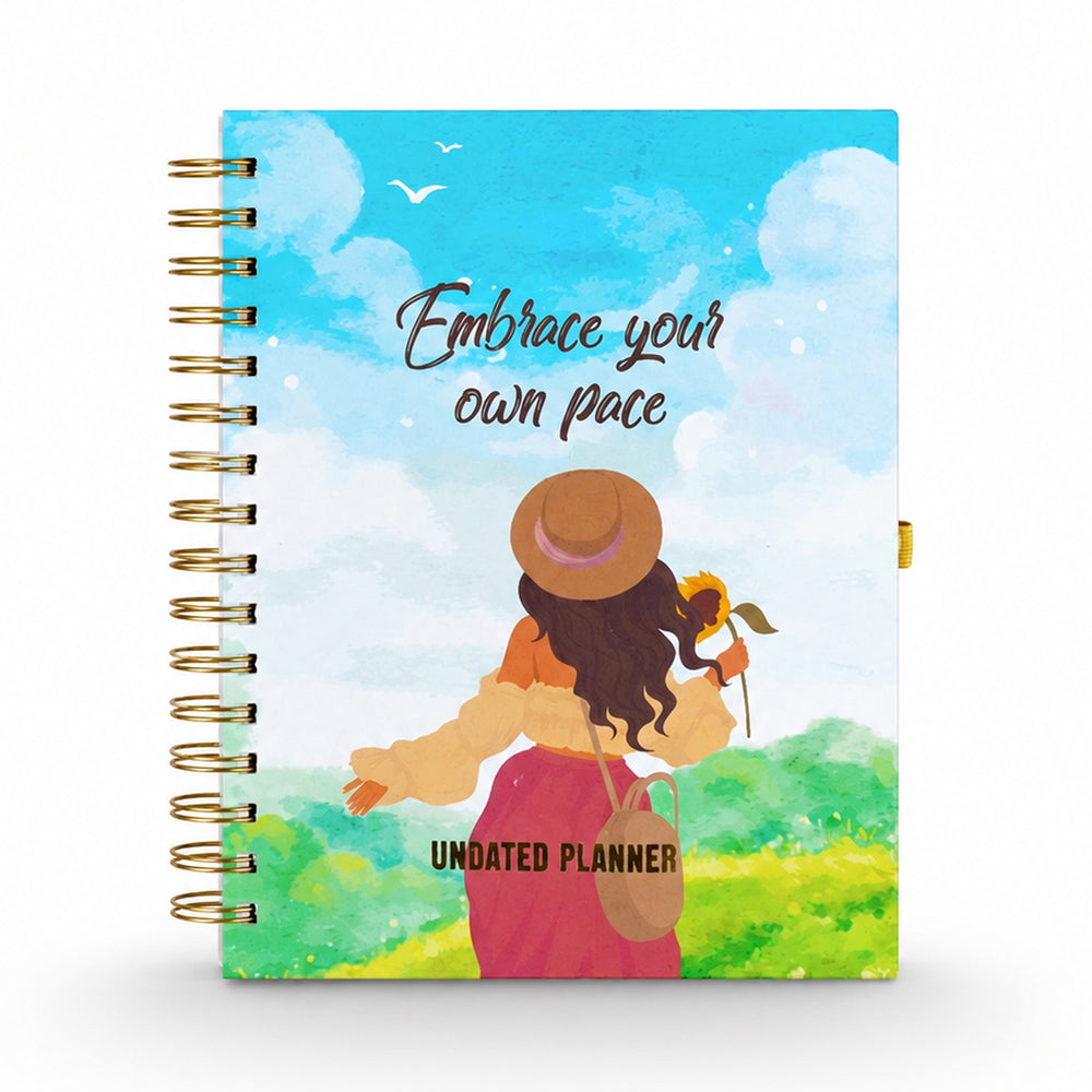 Embrace Your Own Pace — Undated Planner + Ultimate Sticker Book