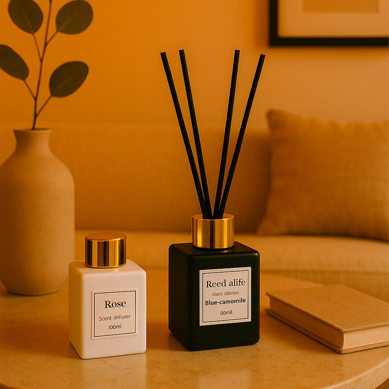 Stellar Set of Two Reed Diffuser - Rose & Blue Campunia