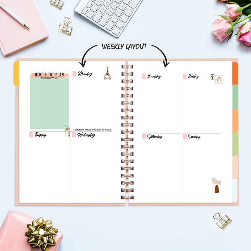 Shine Like The Universe - Undated Yearly Planner Undated Planners June Trading   