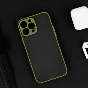 Acrylic Edge With Frosted Back Apple iPhone 13 Pro Max Cover iPhone 13 Pro Max June Trading Lime Green  