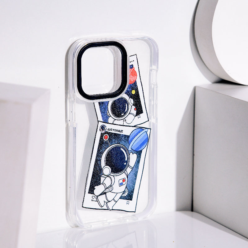 Astronaut Polaroid Anti-Shock Clear iPhone Cover Mobile Phone Cases June Trading iPhone 13 Pro  
