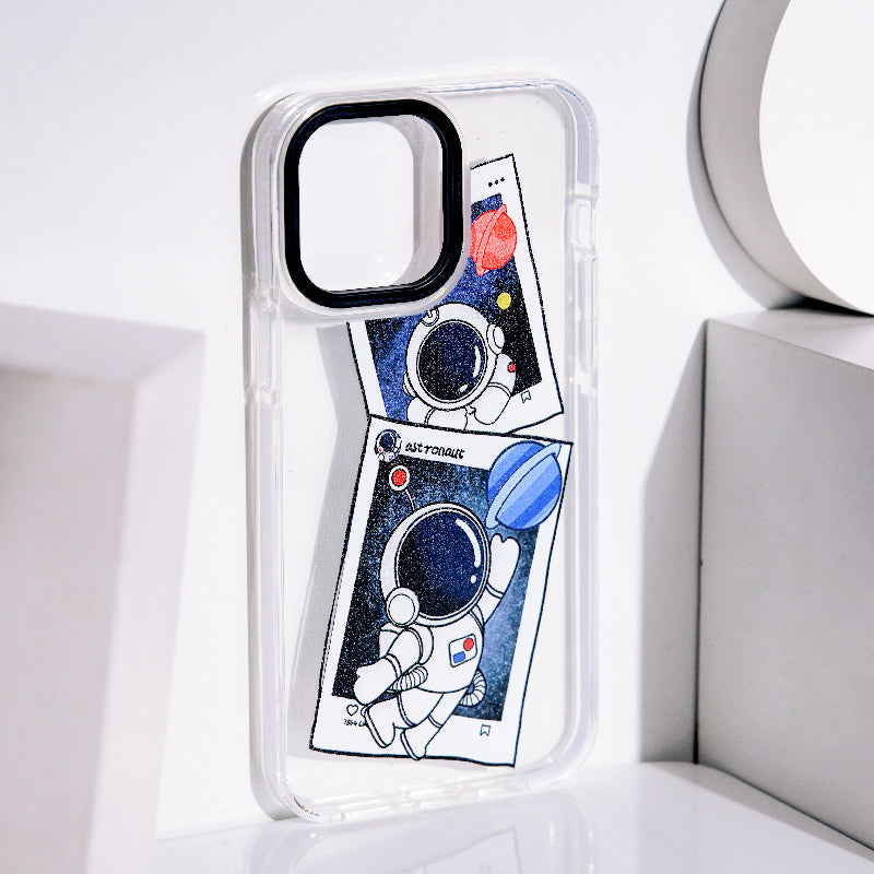 Astronaut Polaroid Anti-Shock Clear iPhone Cover Mobile Phone Cases June Trading iPhone 13 Pro Max  