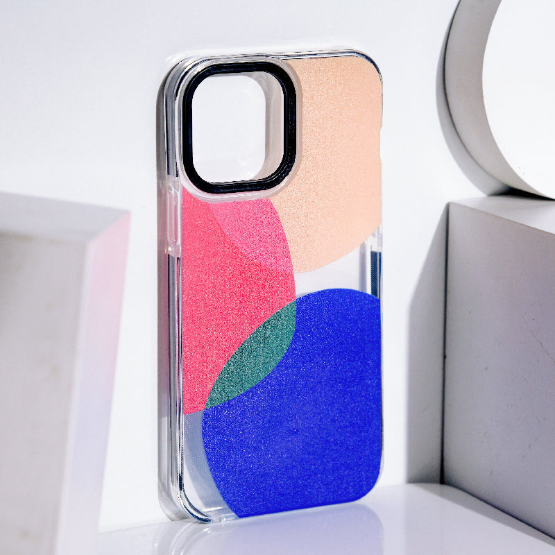 Trendy Colour Patch Anti-Shock Clear iPhone Cover Mobile Phone Cases June Trading iPhone 13 Pro Max  