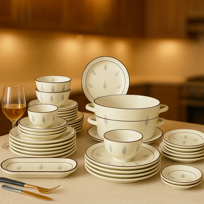 Kioko 26 Piece Luxury Dinner Set | Beige