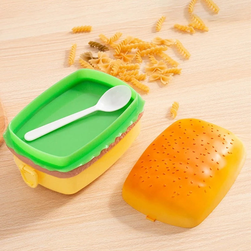 Mega Burger 2-Compartment Lunch Box Lunch Boxes June Trading   