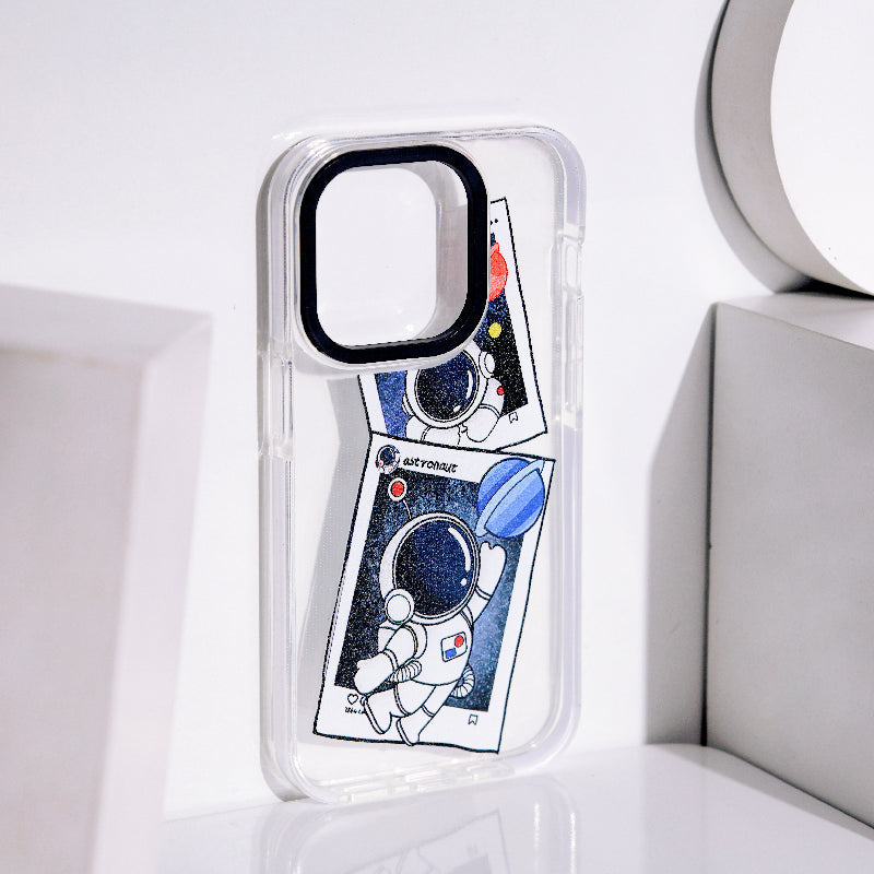 Astronaut Polaroid Anti-Shock Clear iPhone Cover Mobile Phone Cases June Trading iPhone 14 Pro  