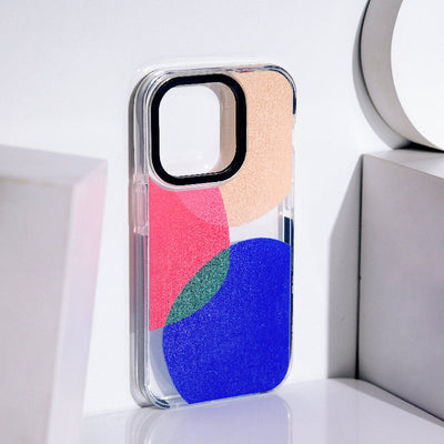 Trendy Colour Patch Anti-Shock Clear iPhone Cover Mobile Phone Cases June Trading iPhone 14 Pro  